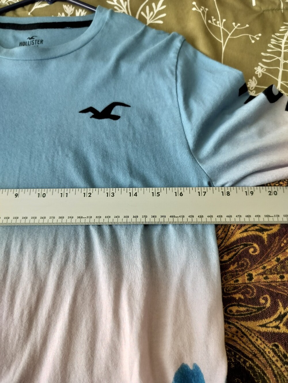 Hollister Men’s S Scenic Mountain Ombre Long Sleeve Graphic Tee Big Back Log - Picture 12 of 13